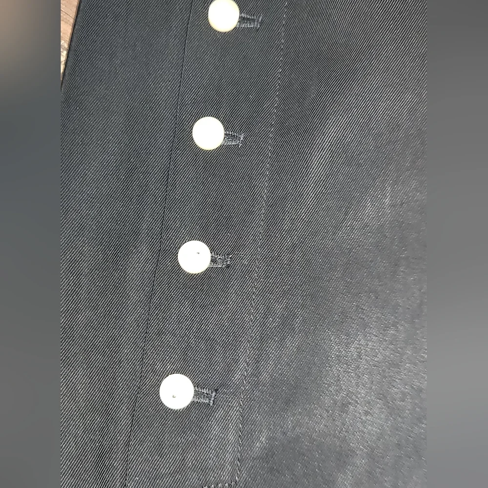 Anthropologie LEIFSDOTTIR Black Wide-Leg Pants with Button Detail SIZE 12 - Picture 5 of 9